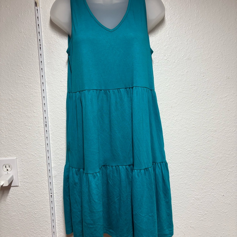 Teal Sleeveless Dress 050